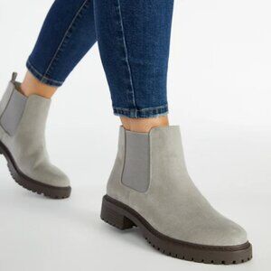 NEW Faux Suede Chelsea Boots